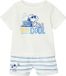 SNOOPY Babyset t-shirt en short blauw, gestreept