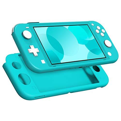 MoKo Protective Case Compatible with Switch Lite, Soft Silicone Cover Rubber Anti-Scratch Shockproof Shell Case Accessories for Switch Lite Console and Controller - Turquoise