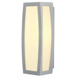 SLV MERIDIAN BOX buiten wandlamp E27 IP54 25W Aluminium Zilvergrijs