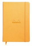 RHODIA 118608C - Hardcover Webnotebook Notitieboek Oranje - A5 14 x 21 cm - Gelijnd - 192 Pagina's - Clairefontaine Ivoor Papier 90 g/m² - Leeslint, Elastieksluiting - Omslag in Imitatieleer