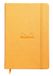RHODIA 118608C - Hardcover Webnotebook Notitieboek Oranje - A5 14 x 21 cm - Gelijnd - 192 Pagina's - Clairefontaine Ivoor Papier 90 g/m² - Leeslint, Elastieksluiting - Omslag in Imitatieleer