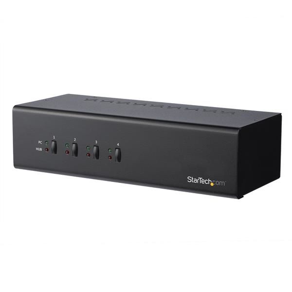 StarTech.com 4-Port Dual DVI KVM Switch with USB 3.0 Hub