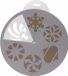 Decoris Kerst raamsjablonen - 6x stuks - kunststof - 30 cm diameter - herbruikbaar