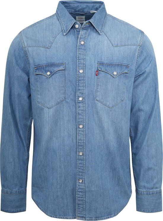 Levi's Barstow Western Overhemd Blauw - Maat L - Heren