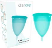 Stercup - blauw menstruatiecup - siliconen cup - maat S