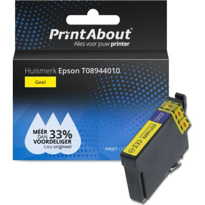 PrintAbout Huismerk Epson T08944010 Inktcartridge Geel