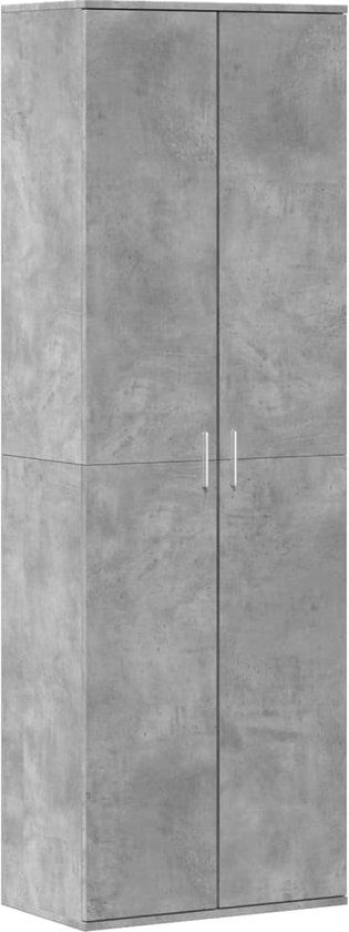 vidaXL Hoge kast 60x35x180 cm bewerkt hout betongrijs