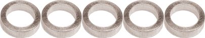 Gebhardt bladbout alu 5mm+moer voor baanblad, zilver (per 5)