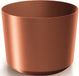 Prosperplast Plantenpot/bloempot Babylon - kunststof - buiten/binnen - koper - D39 x H39 cm