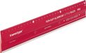 Snijliniaal Transotype Snijliniaal PRO van aluminium in helder rood, 30 cm lang