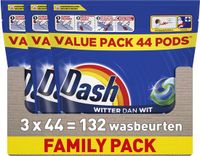 Dash Wasmiddel Pods® - Witter Dan Wit - 3 x 44 Wassen