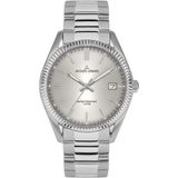 Jacques Lemans 50-4B Polshorloge Dames Zilverkleurig Staal Quartz Analoog Datum 10 ATM