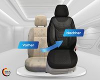 Maat BREMER SITZBEZÜGE Stoelhoezen geschikt voor Volvo S60 V60 1e generatie, bestuurder en passagiers vanaf 2000-2009/910, zwart