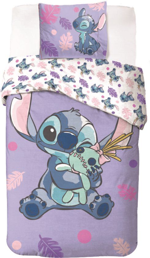 4KidsOnly Mister License Lilo & Stitch Dekbedovertrek - 140 x 200 cm - Katoen - Paars