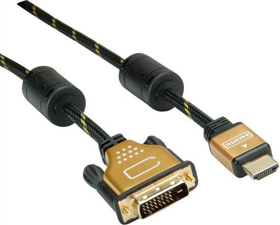 Roline Gold DVI-D (24+1) / HDMI Cable M/M 5m