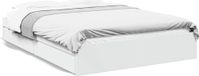 Maison Exclusive - Cadre de lit avec tiroirs Blanc 160x200 cm Panneau de particules
