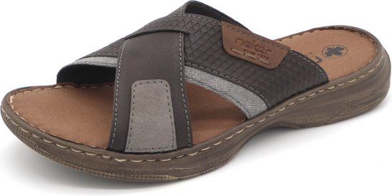 Rieker Heren Slipper - 21491-25 Bruin - Maat 44
