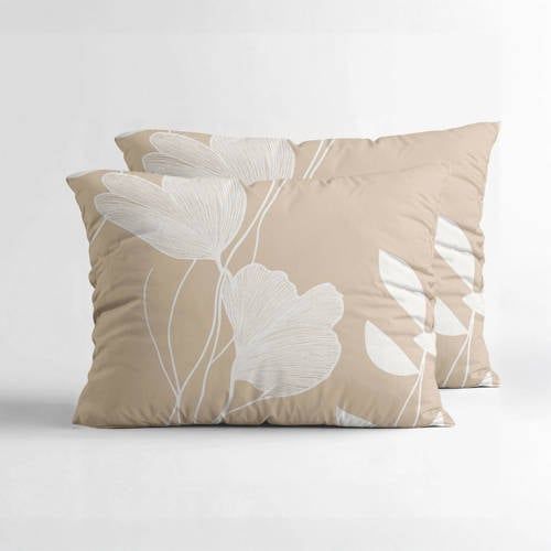 Sleeptime katoenen kussensloop beige (60x70 cm) (set van 2)