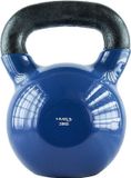 HMS KNV Serie Kettlebell Gietijzer 28kg Blauw/Zwart Vinyl Coating