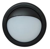 Tibelec 341820 Bullauge rond zwart LED buiten aanpasbaar met afneembaar vizier, kunststof, 11 W, 6,5 x 15 cm