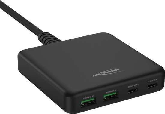 Ansmann USB & USB-C Charger 65W - DC465PD