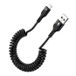 8D Spiraal Oplaadkabel voor iPhone Lightning - 1,5 meter - 2.4A Oplader Data Kabel Zwart