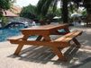 Countrywood Hardhouten picknicktafel Comfort | L180xB160xH75 cm | Bruin | 6 personen