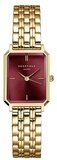 Rosefield Octagon XS Burgundy Sunray Steel Gold Watch - Unisex - 1.95 cm