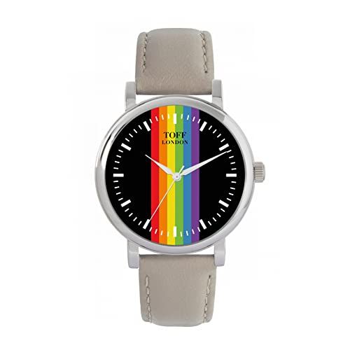 Toff London Pride Lineaire zwarte wapenstokken Horloge - 5059911143011