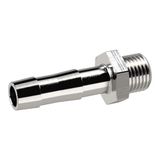 RIEGLER Schroefslangaansluiting, M5 a., voor slang LW 4, SW 8, roestvrij staal 1.4571, werkdruk max. 60 bar, bedrijfstemperatuur. Maximale 150 °C.
