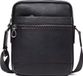 CarryQuest® - Sac bandoulière homme, noir, en cuir de vachette