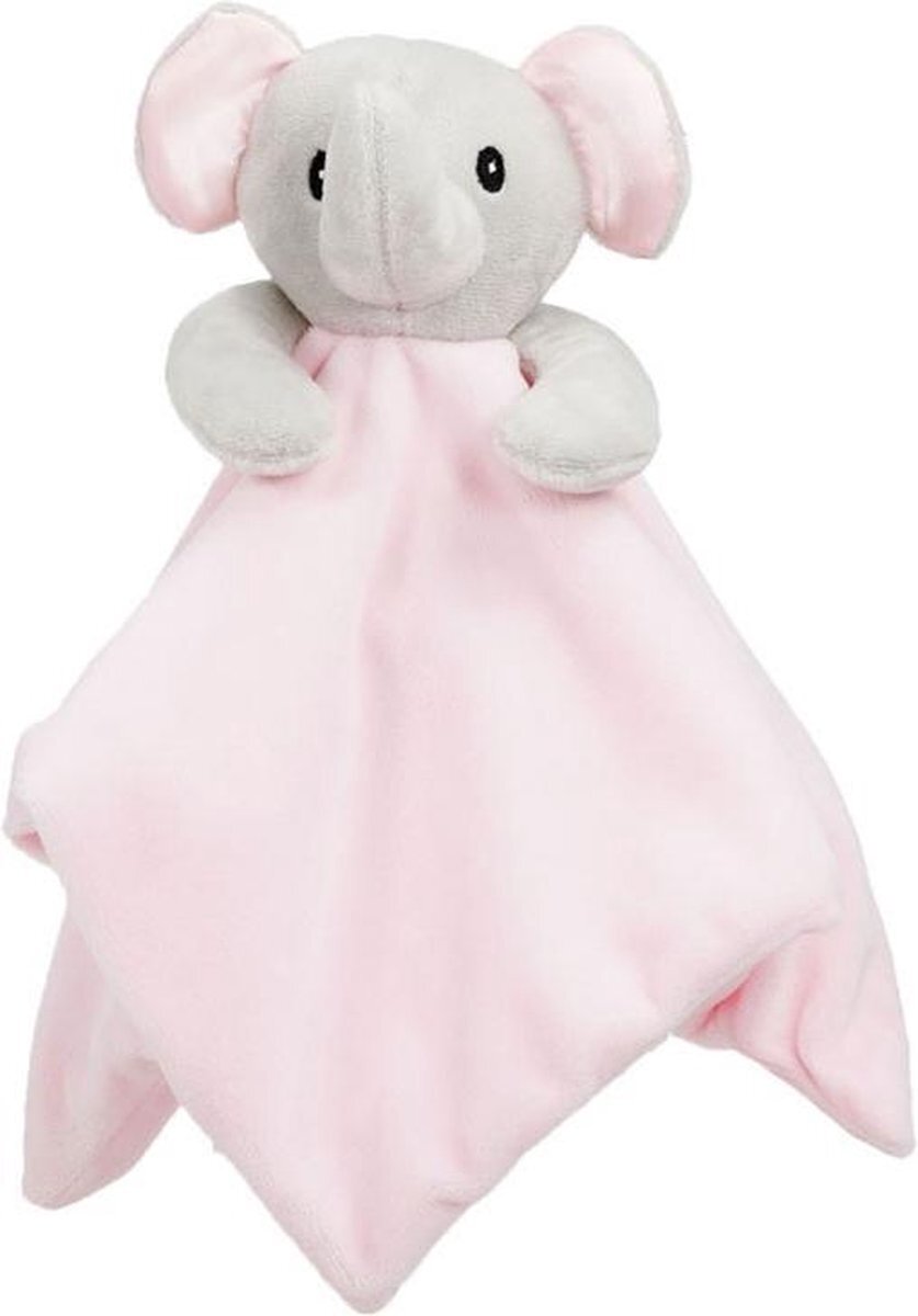 Soft Touch knuffeldoekje olifant 36 cm roze