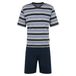 Hajo Premium katoen heren shortama blauw/marine - Blauw - Maat - 60