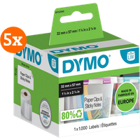 DYMO Verwijderbaar Etiket 32x57mm 1000 stuks 5-pack