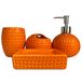 Badkamer Oranje Badkamer Accessoire Set, 4 Stuks Keramische Badkamer Decor Accessoires Complete Set, Inclusief Badkamer Zeepdispenser Set, Tandenborstelhouder Set, Tumbler, Zeepschaal