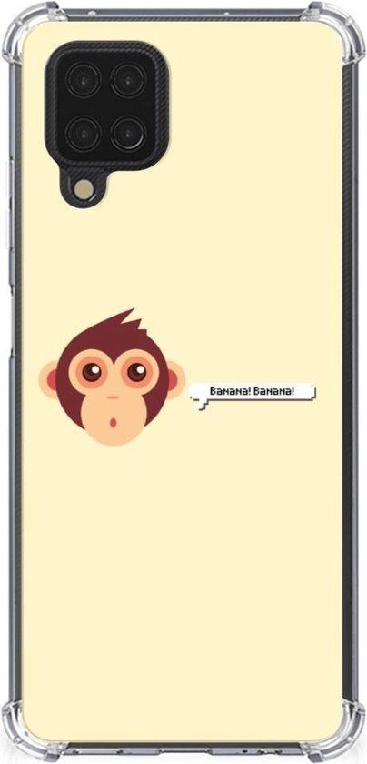 B2Ctelecom Telefoon Hoesje Samsung Galaxy A12 - Backcase Siliconen Hoesje met Aap Print