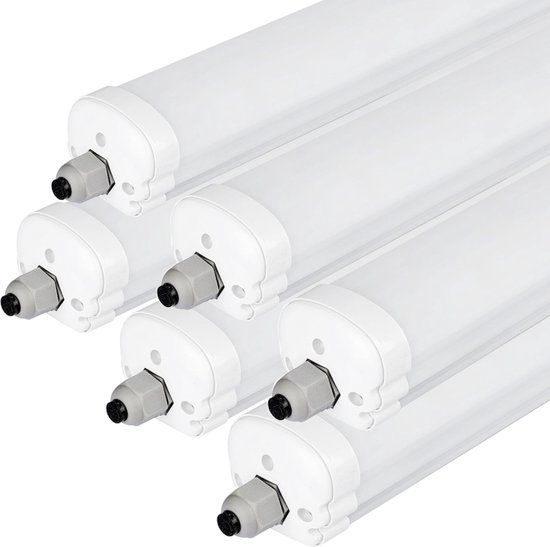 V-tac 6-Pack LED Armaturen IP65 - 120 cm - 36W - 4320 Lumen - 6400K - Koppelbaar
