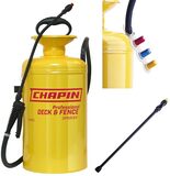 Chapin 30600 2-Gallon Professional Tri-Poxy Steel Deck Sprayer for Deck Cleaners and Transparent Stains and Sealers, Yellow/Red