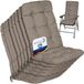 Beautissu Flair HL Coussin d'assise Lot de 8 dossiers hauts 120x50x8 cm taupe
