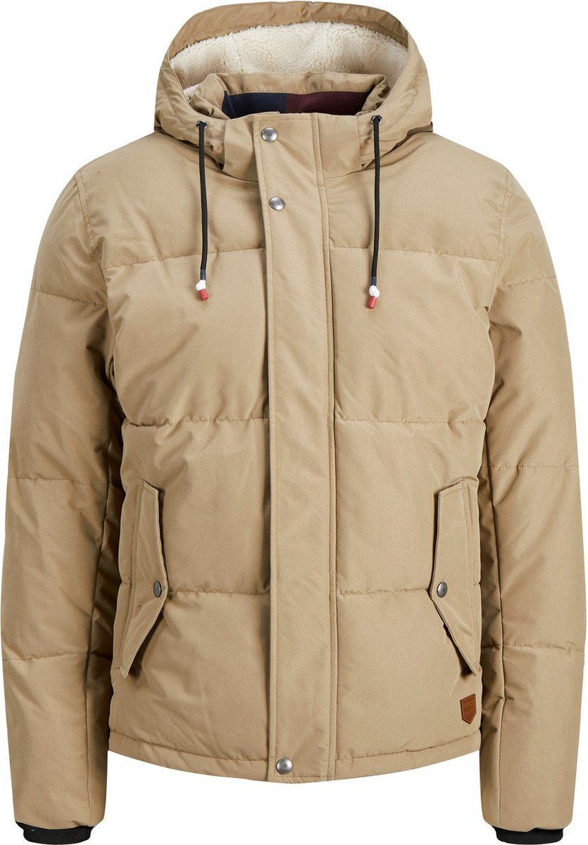 Jack & Jones Heren Jas winter JJtimo Puffer Jacket - Beige - Maat L