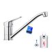 IBERGRIF M14450-98 Lage druk keukenmengkraan, caravankraan, enkele handgreep, 360° draaibaar, messing chroom