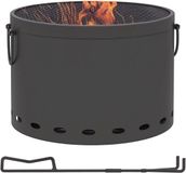 Outsunny Feuerschale Metall Ø38 x 27H cm Dunkelgrau