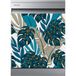 Autocollants Lave-vaisselle Feuilles Tropicales Brillant 60x60 cm