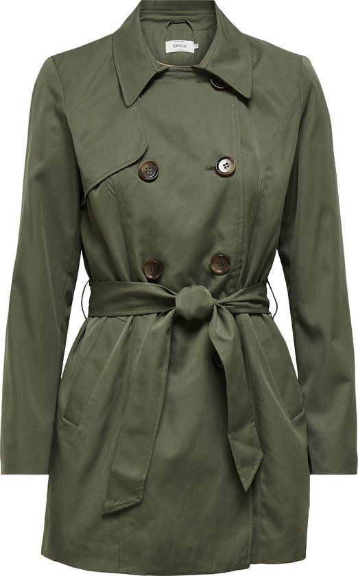 ONLY ONLVALERIE TRENCHCOAT OTW NOOS Dames Jas - Grape Leaf - Maat M
