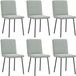 vidaXL Eetkamerstoelen 6 stuks fluweel lichtgrijs