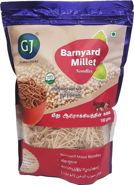 GJ Global Herbs Barnyard Millet Noodles - Kuthiraivali - 3 x 180g
