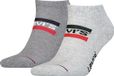 Levi's Chaussettes pour baskets Center Logo 2 paires gris 39-42