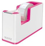 Leitz Plakbandhouder, Zware Basis Met Plakband, WOW, Wit/Metallic Roze
