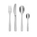 Alessi "KNIFEFORKSPOON" bestekset 24-delig, mes met cilinderblok, 9,6 x 36 x 19 cm, zilver