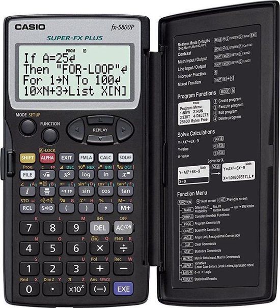 Casio FX-5800P - Wetenschappelijke rekenmachine - Zwart